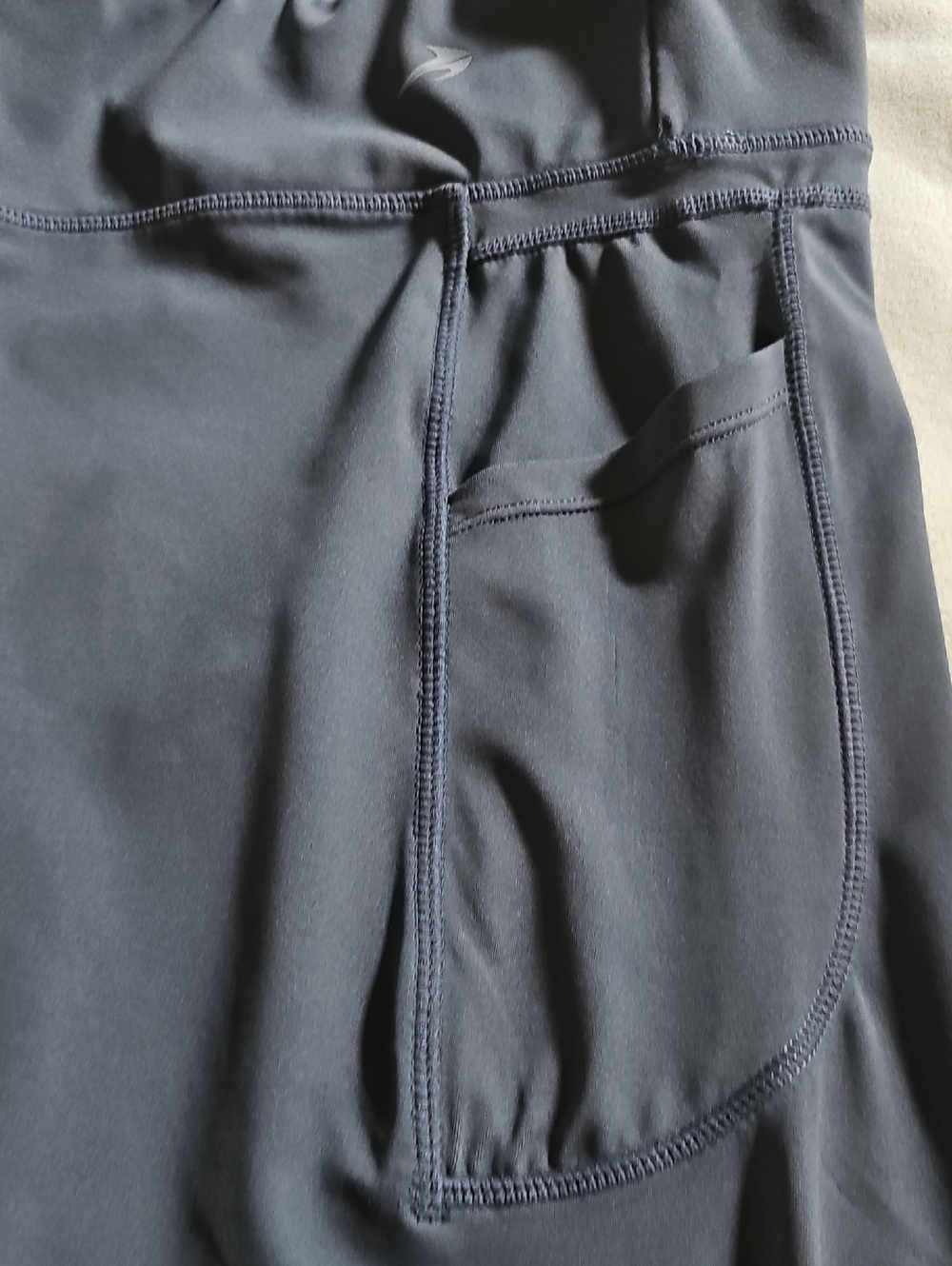 CompressionZ, High-Rise Side-Pocket Leggings in Slate Blue - Picture 4 of 12